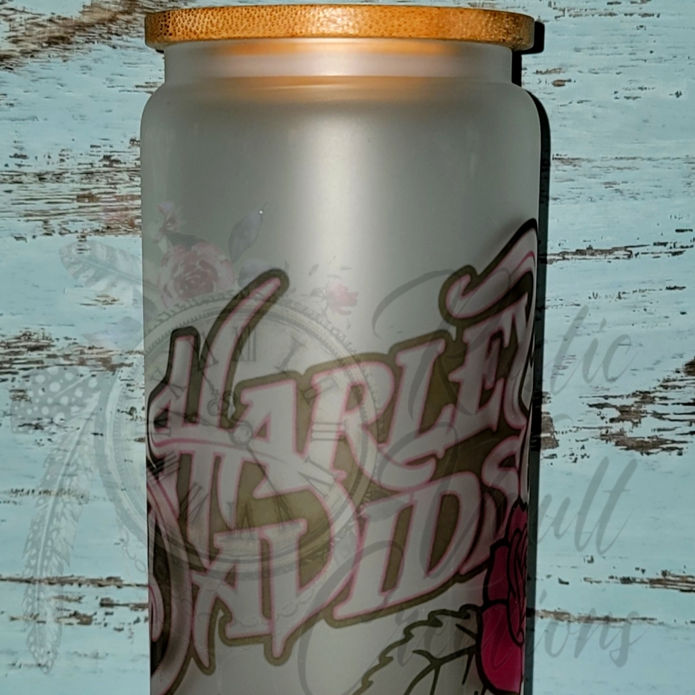 🆕 16 oz FROSTED GLASS TUMBLER